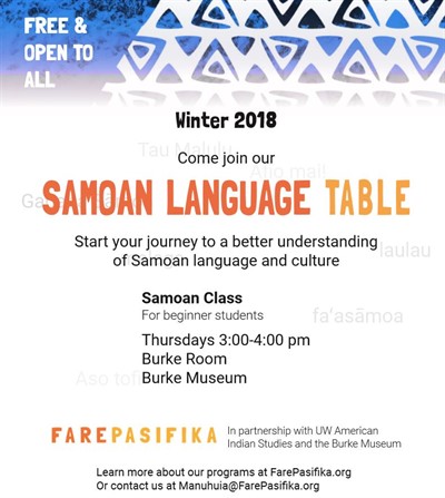 Samoan Language Table