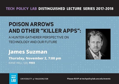 Tech Policy Lab Distinguished Lecture with James Suzman: Poison Arrows and Other “Killer Apps”
