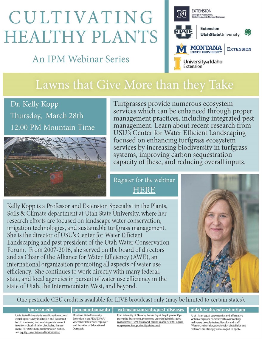Lawns that Give More than they Take, Thursday, Mar. 28, 2024, 12 - 1 p.m.  MDT - Calendar | News & Events | University of Idaho Extension