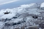 Aircraft from the U.S. Air Force’s 48th Fighter Wing and the Royal Norwegian Air Force flying in tandem after a formation flight near Lofoten, Norway, March 10, 2026.
