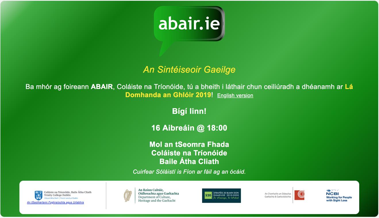 Lá Domhanda an Ghlóir/World Voice Day