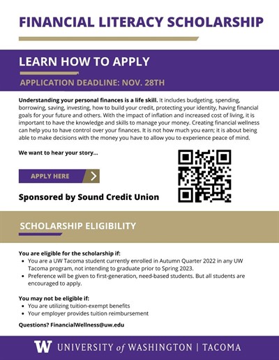 Financial Literacy Scholarship Deadline