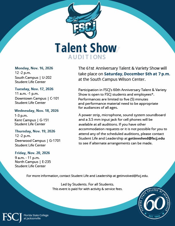FSCJ Talent Show Auditions
