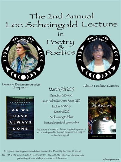 2nd Annual Lee Scheingold Lecture in Poetry and Poetics