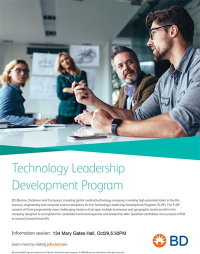 Info Session: Becton Dickinson’s Technology Leadership Development Program