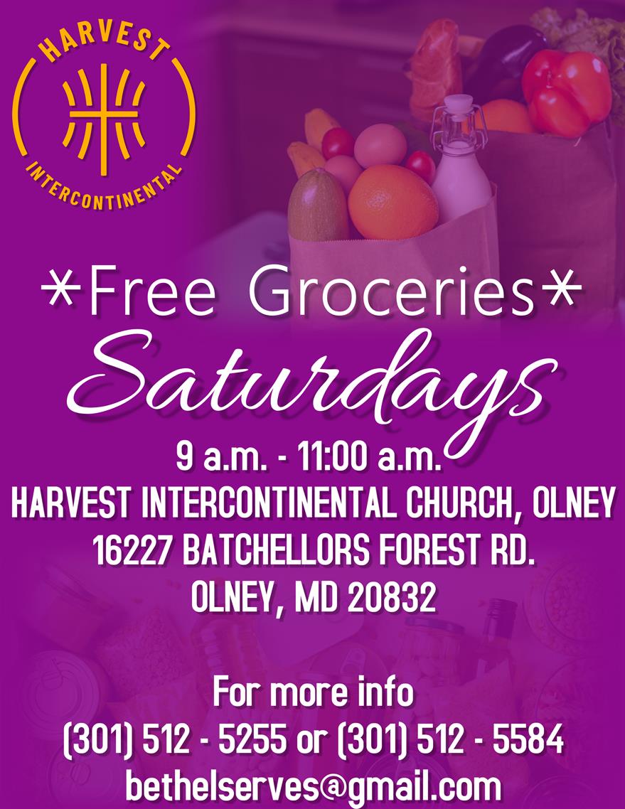 Olney Food Distribution at Mid-County HUB at Harvest, Saturday, June 3, 2023,  9 - 11am - Calendar - Montgomery County, MD
