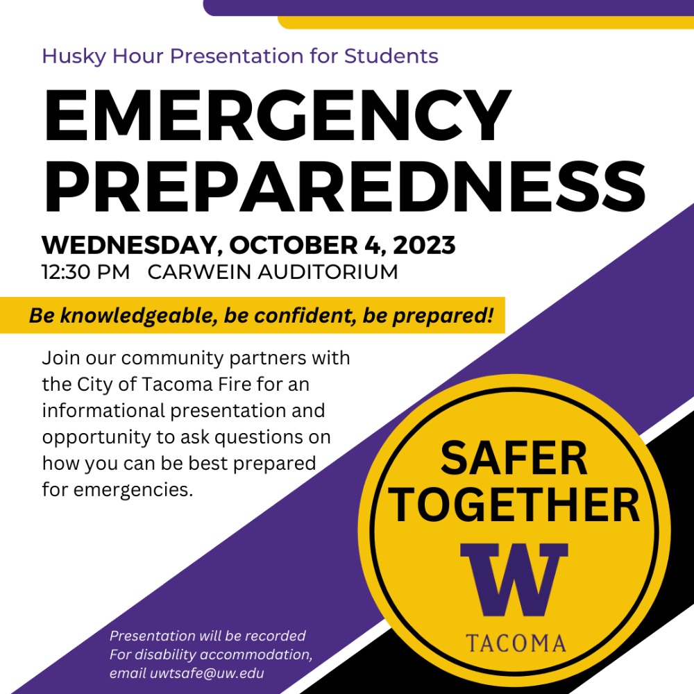 City of Tacoma Emergency Preparedness Presentation for Students