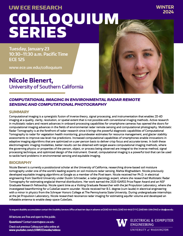 ECE Research Colloquium Lecture Series: Nicole Bienert, University 