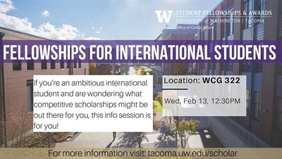 Info Session: Fellowships for International Students