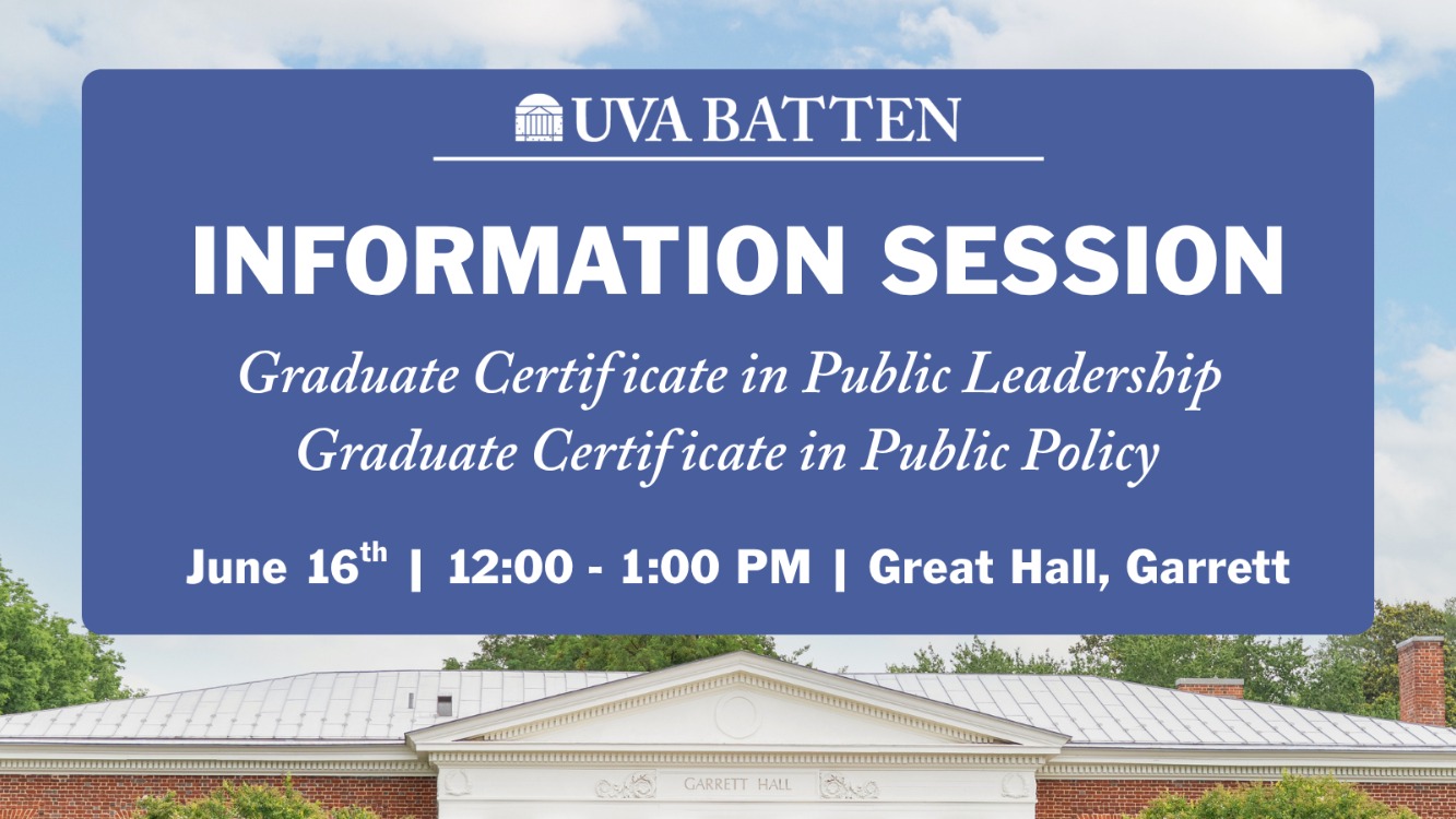 UVA Batten Graduate Certificate Information Session