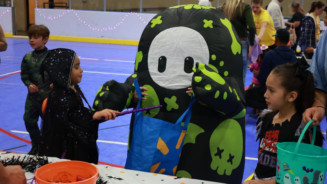 Youth dress up in costumes at the Family FunPlex A Haunted Night