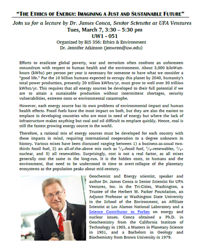 The Ethics of Energy: Imagining a Just and Sustainable Future featuring Dr. James Conca