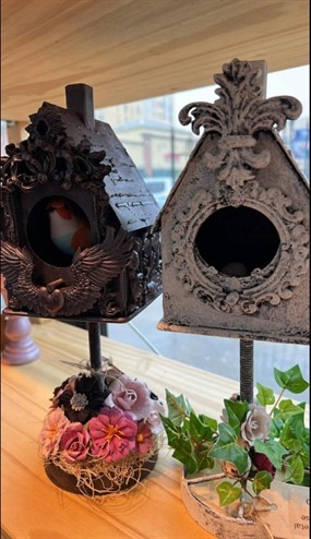 Mixed Media Lighted Birdhouse with Jackie/Journey Bound Designs in Classrooms A & B $45