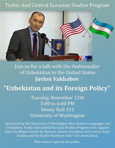 CANCELLED: Uzbek Ambassador Javlon Vakhabov on Uzbekistan and Its Foreign Policy