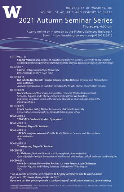 SAFS Departmental Seminar