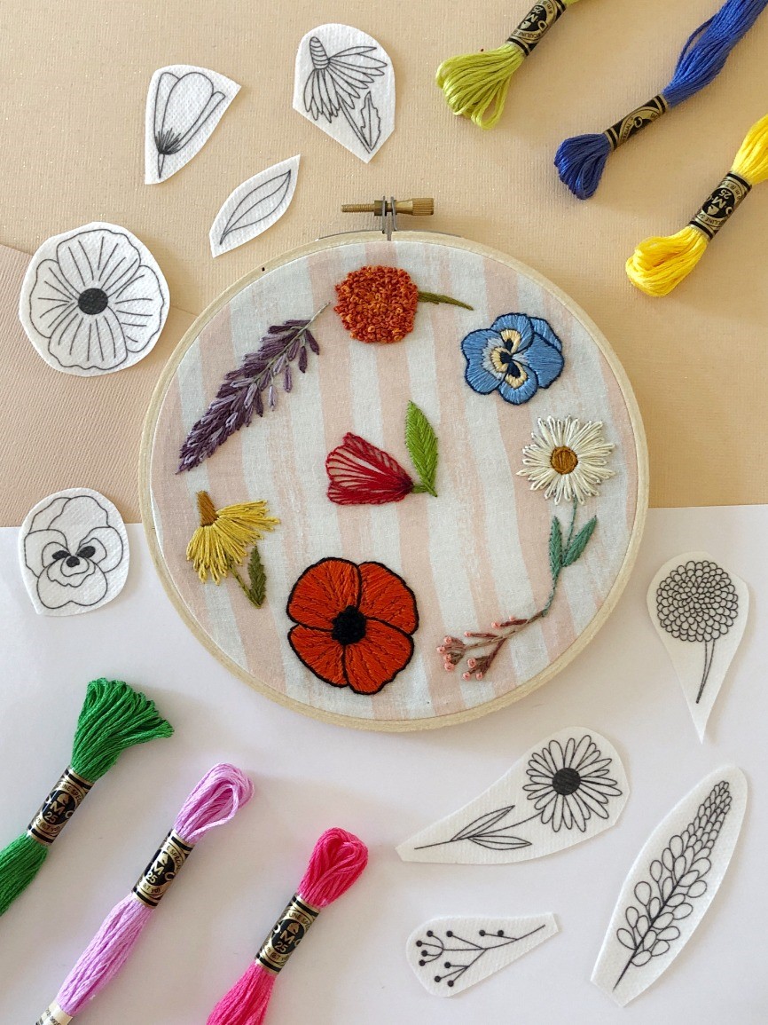 Botanical Fiber Art Workshop: Wildflower Embroidery Basics!