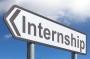 arrow sign with word Internship