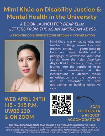 Mimi Khúc on disability justice & mental health in the university: a book launch for dear elia: Letters from the Asian American Abyss