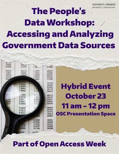 The People's Data Workshop: Accessing and Analyzing Government Data Sources (Online)