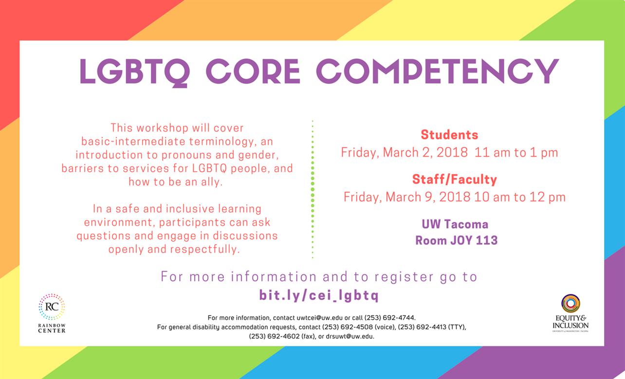 Staff/Faculty: LGBTQ Core Competency Workshop
