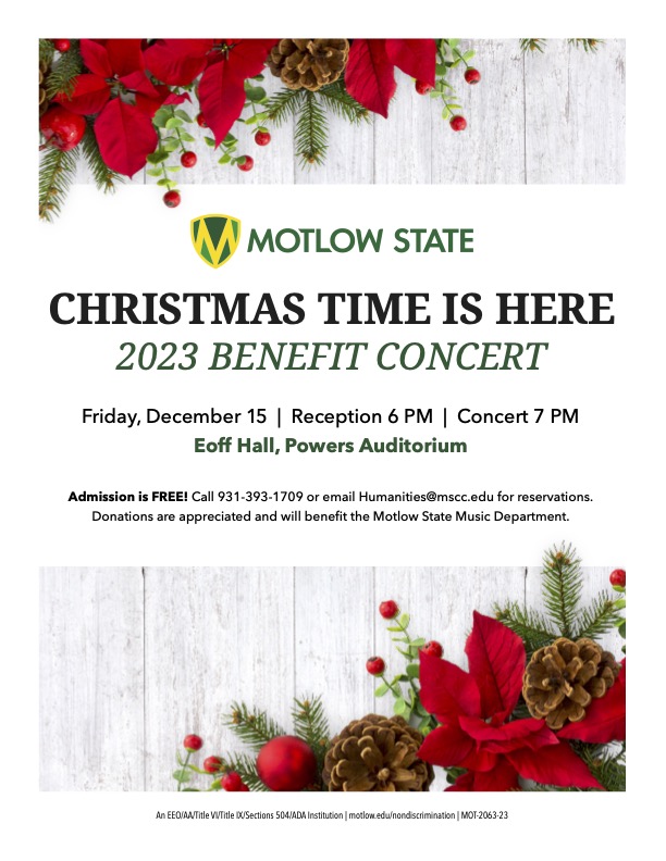 Christmas Time is Here Benefit Concert, Friday, December 15, 2023, 6 - 9pm - Calendar