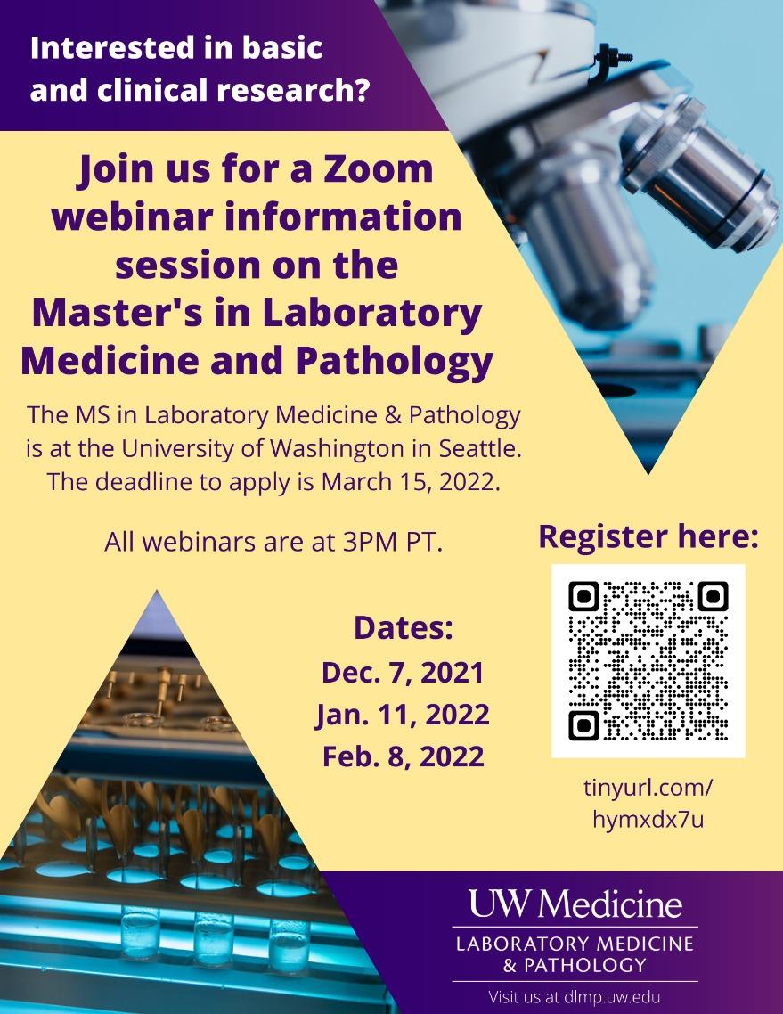The Master of Science (MS) Degree in Laboratory Medicine & Pathology Info Session