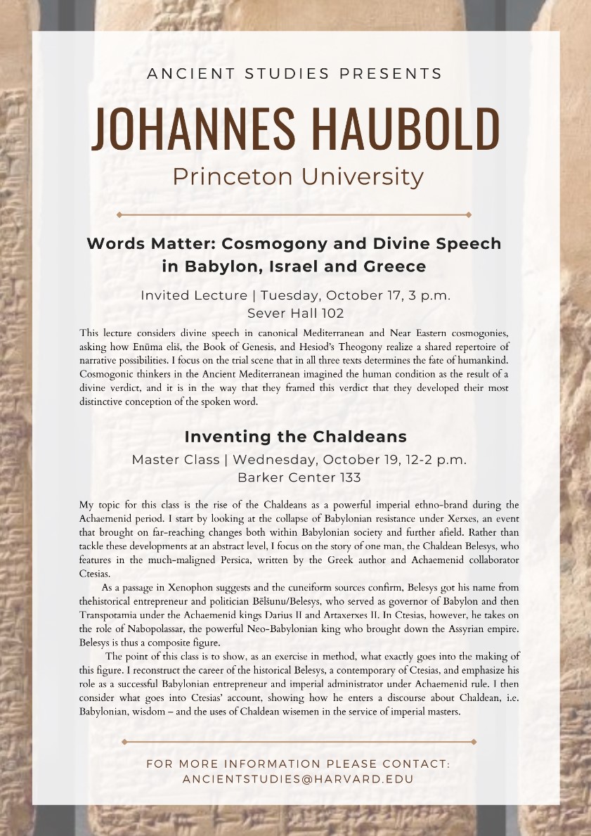 Johannes Haubold (Princeton University)