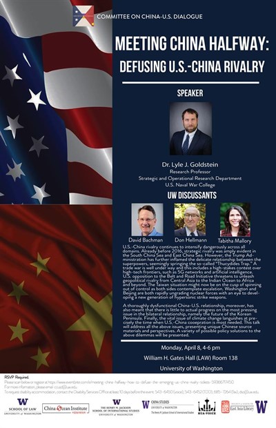 Meeting China Halfway: Defusing U.S.-China Rivalry" with Professor Lyle J. Goldstein, U.S. Naval War College