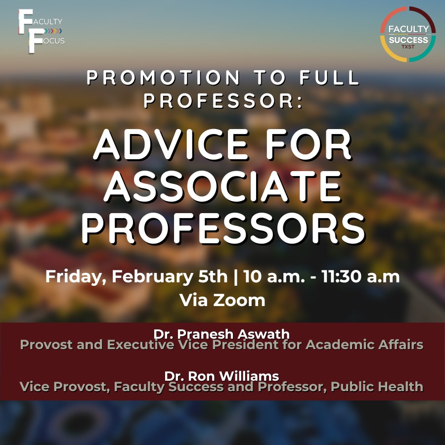 Promotion to Professor: Advice for Associate Professors