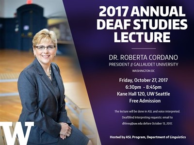 UW Annual Deaf Studies Lecture - Dr. Roberta Cordano