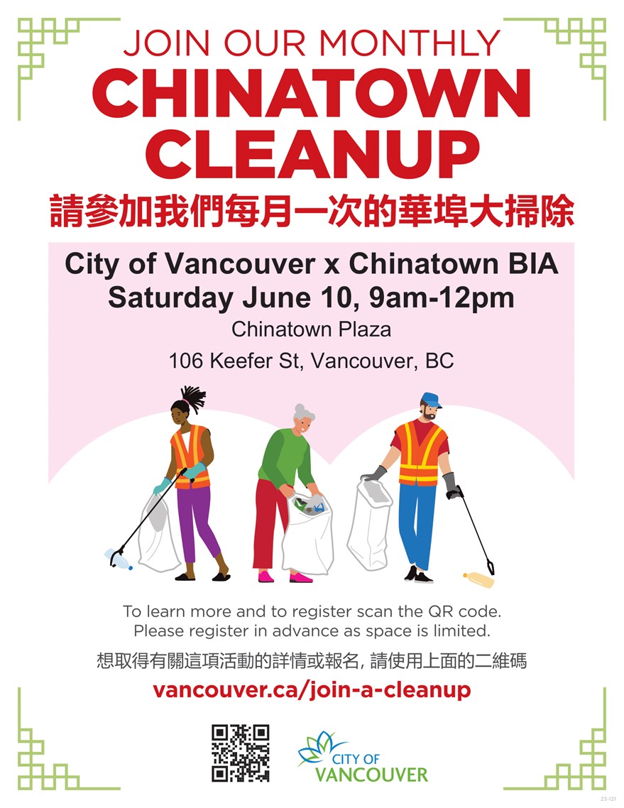 Chinatown City Hosted Cleanup with Chinatown BIA