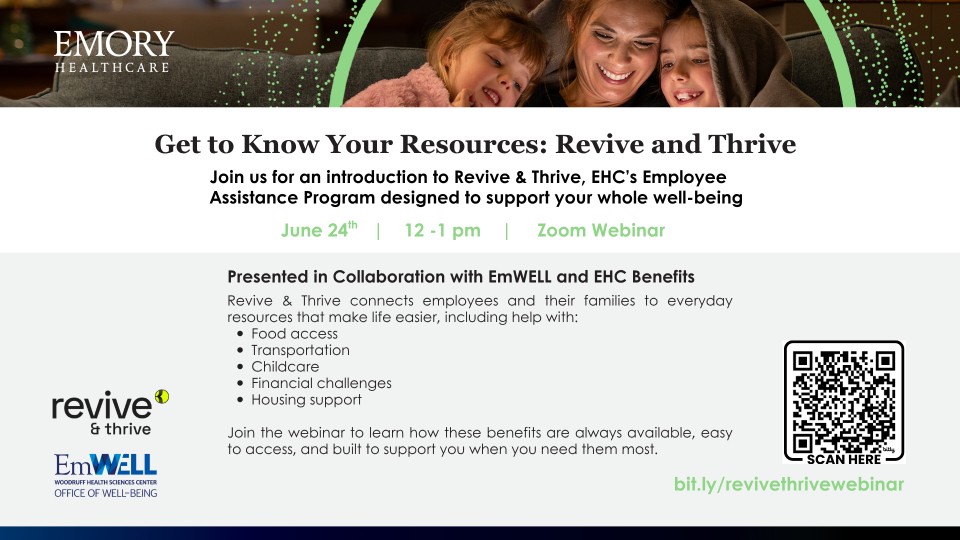 Get to Know Your Resources: Revive and Thrive
