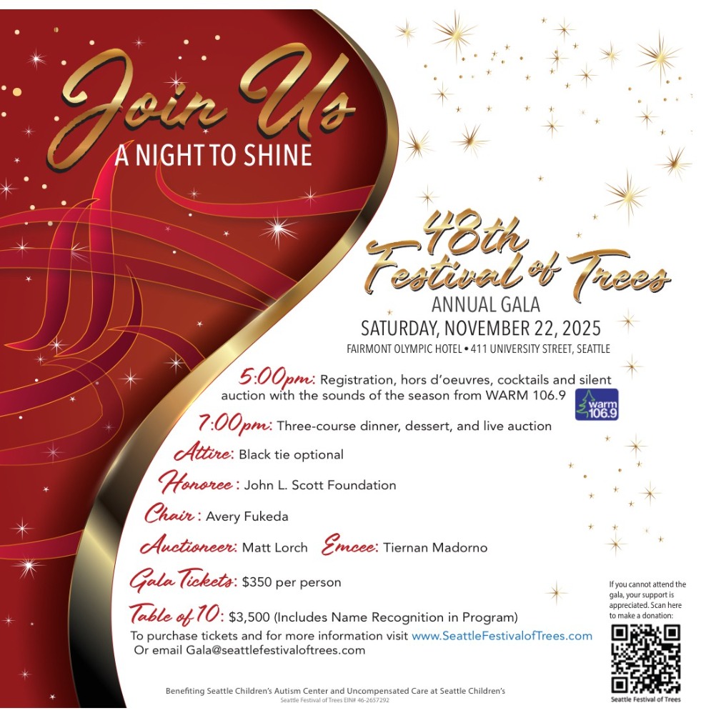 Seattle Festival of Trees Guild 48th Annual Gala and Auction: “A Night to Shine”
