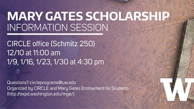 Mary Gates Endowment Scholarship Info Session