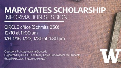 Mary Gates Endowment Scholarship Info Session