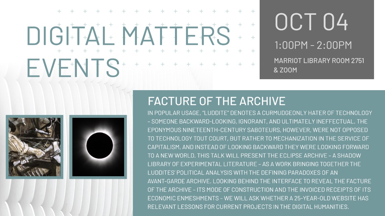 Facture of the Archive Facture of the Archive