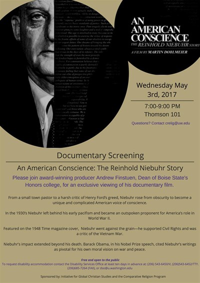 A Documentary Screening - American Conscience: The Reinhold Niebuhr Story