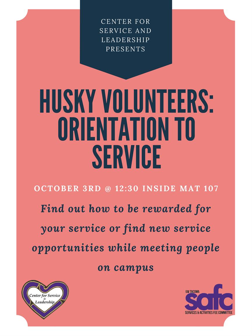Husky Volunteer- Orientation To Service