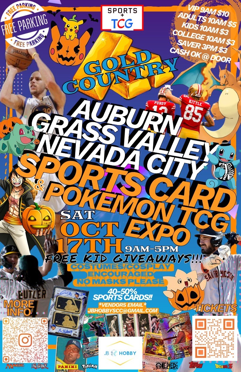Grass Valley Nevada City Sports Card & Pokemon TCG HALLOWEEN Expo