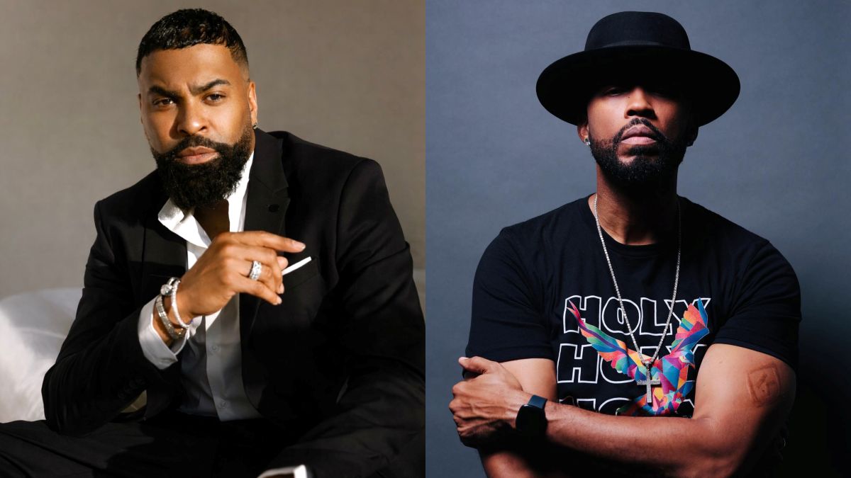 side by side portraits of artists Ginuwine and Montell Jordan