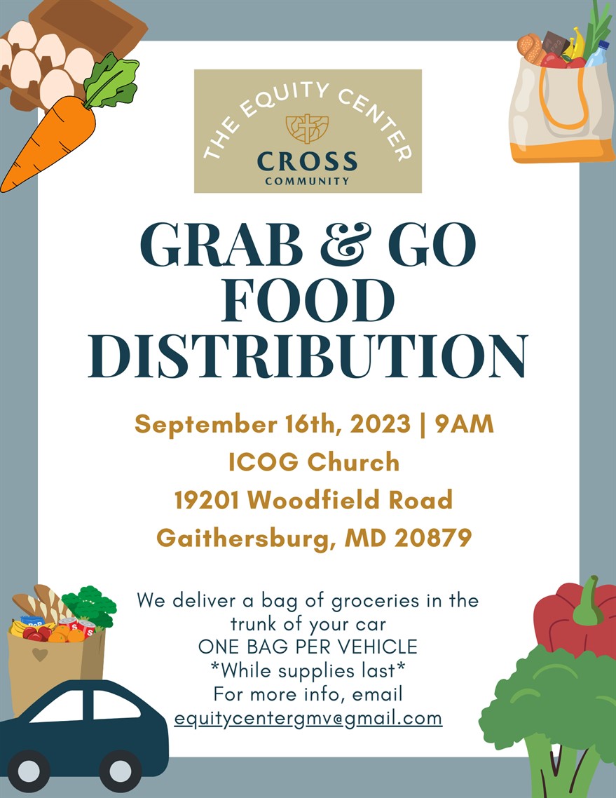 GRAB & GO DISTRIBUTION, Saturday, September 16, 2023, 9 - 10am - Calendar -  Montgomery County, MD
