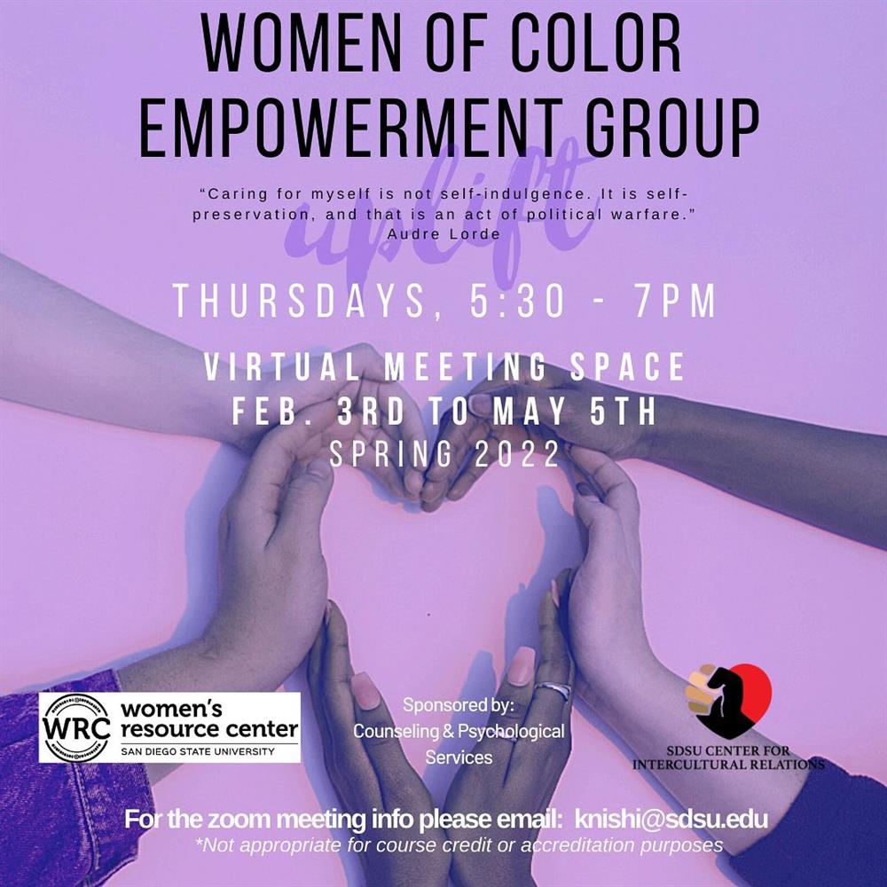 Sdsu Calendar 2022 Women Of Color Empowerment Group, Thursday, February 10, 2022, 5:30 - 7Pm -  Women Of Color Empowerment Group, Thursday, February 10, 2022, 5:30 - 7Pm -  Calendar