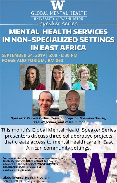 GMH Speaker Series: Mental Health Services in Non-Specialized Settings in East Africa
