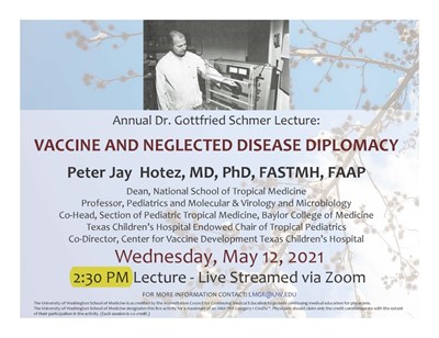 TIME CHANGED! LabMed Grand Rounds: Peter Jay Hotez, MD, PhD, FASTMH, FAAP - Vaccine and Neglected Disease Diplomacy