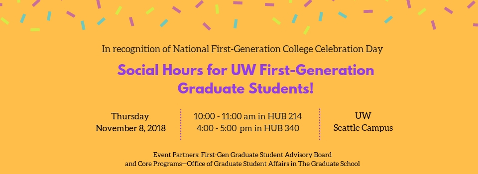 Social Hour for UW First-Gen Graduate Students