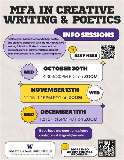 Info Session for MFA in Creative Writing and Poetics