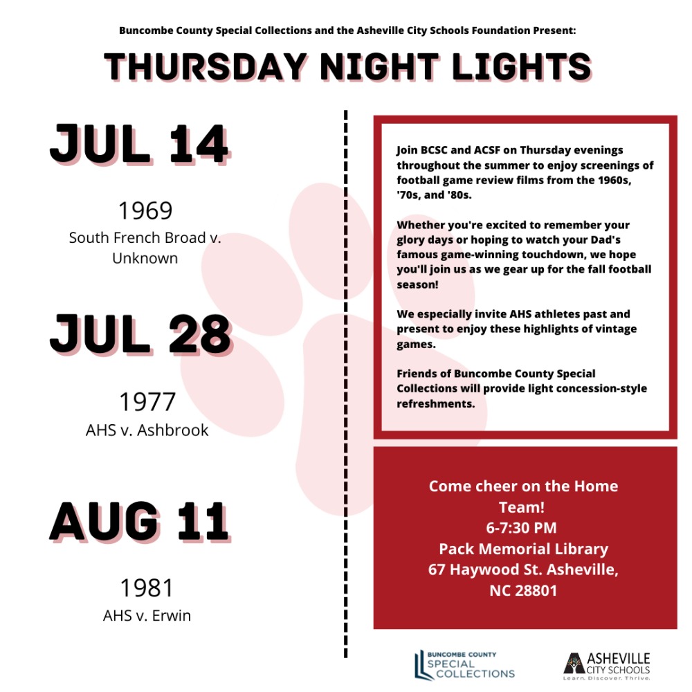 Thursday Night Lights - Screenings of Vintage Asheville High School Football Game Footage
