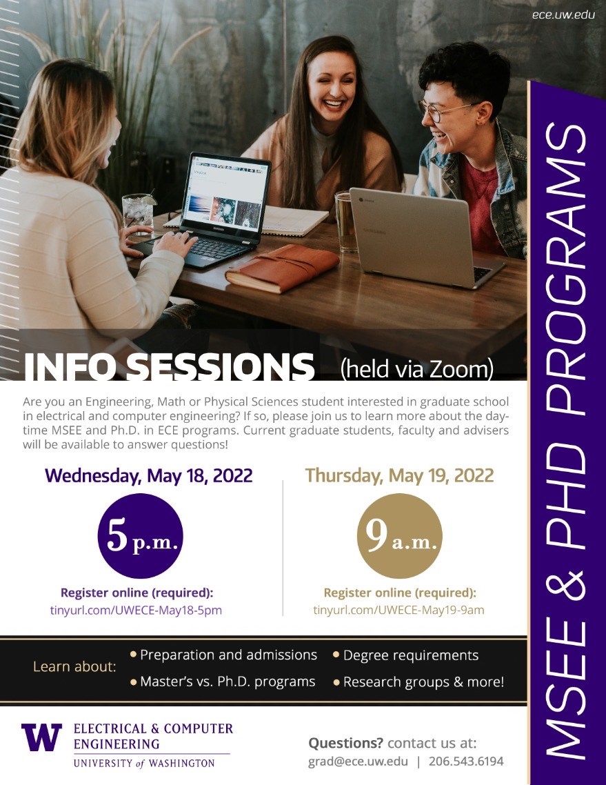 UW ECE Graduate Virtual Info Session - Spring 2022