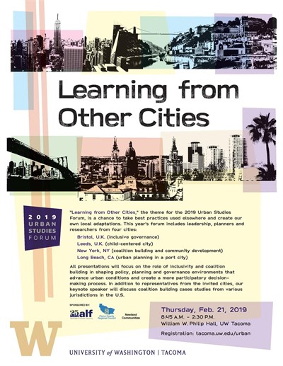 2019 Urban Studies Forum: Learning from other Cities