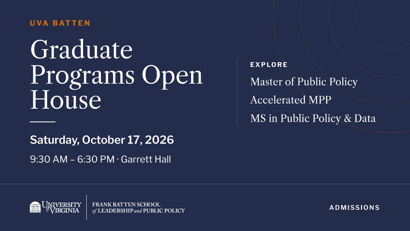 Batten Graduate Programs Open House